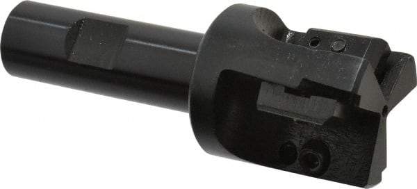 APT - 1-1/2" Cut Diam, 0.65" Max Depth of Cut, 3/4" Shank Diam, 3-7/8" OAL, Indexable Square Shoulder End Mill - TPC 32..., TPG 32., TPU 32. Inserts, Weldon Shank, 90° Lead Angle, Series Tri-Dex - Industrial Tool & Supply