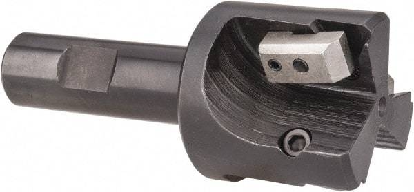 APT - 1-3/4" Cut Diam, 0.65" Max Depth of Cut, 3/4" Shank Diam, 3-7/8" OAL, Indexable Square Shoulder End Mill - TPC 32..., TPG 32., TPU 32. Inserts, Weldon Shank, 90° Lead Angle, Series Tri-Dex - Industrial Tool & Supply