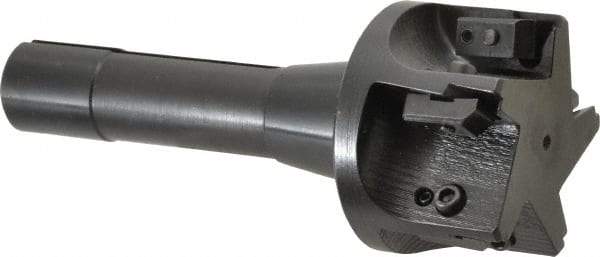 APT - 2-1/2" Cut Diam, 0.65" Max Depth of Cut, 5-7/8" OAL, Indexable Square Shoulder End Mill - TPC 32..., TPG 32., TPU 32. Inserts, R8 90° Lead Angle, Series Tri-Dex - Industrial Tool & Supply
