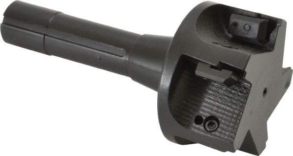 APT - 3" Cut Diam, 0.65" Max Depth of Cut, 5-7/8" OAL, Indexable Square Shoulder End Mill - TPC 32..., TPG 32., TPU 32. Inserts, R8 90° Lead Angle, Series Tri-Dex - Industrial Tool & Supply