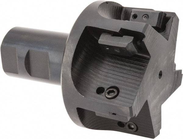 APT - 3" Cut Diam, 0.65" Max Depth of Cut, 1-1/4" Shank Diam, 3-7/8" OAL, Indexable Square Shoulder End Mill - TPC 32..., TPG 32., TPU 32. Inserts, Weldon Shank, 90° Lead Angle, Series Tri-Dex - Industrial Tool & Supply