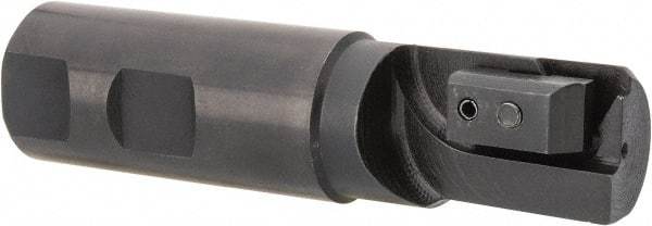 APT - 1" Cut Diam, 0.65" Max Depth of Cut, 1" Shank Diam, 3-7/8" OAL, Indexable Square Shoulder End Mill - TPC 32..., TPG 32., TPU 32. Inserts, Weldon Shank, 90° Lead Angle, Series Tri-Dex - Industrial Tool & Supply