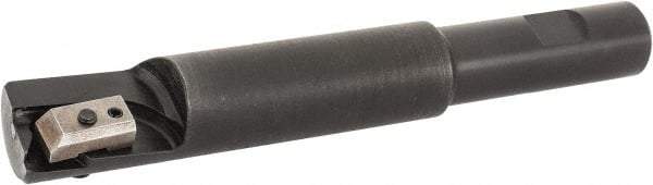 APT - 1" Cut Diam, 0.65" Max Depth of Cut, 3/4" Shank Diam, 6-1/4" OAL, Indexable Square Shoulder End Mill - TPC 32..., TPG 32., TPU 32. Inserts, Weldon Shank, 90° Lead Angle, Series Tri-Dex - Industrial Tool & Supply