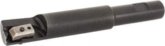 APT - 1" Cut Diam, 0.65" Max Depth of Cut, 3/4" Shank Diam, 6-1/4" OAL, Indexable Square Shoulder End Mill - TPC 32..., TPG 32., TPU 32. Inserts, Weldon Shank, 90° Lead Angle, Series Tri-Dex - Industrial Tool & Supply