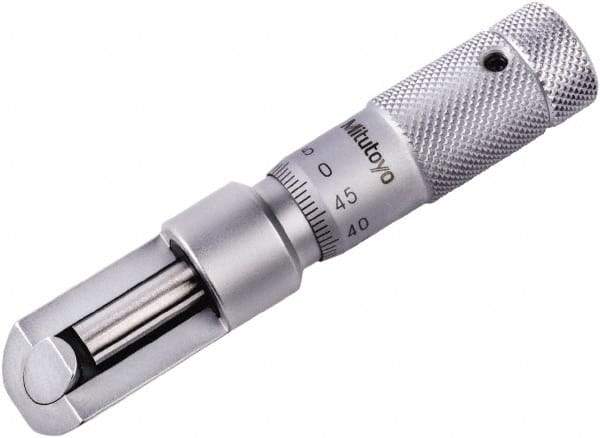 Mitutoyo - 0.01mm Graduation, Mechanical Can Seam Micrometer - Flat Spindle - Industrial Tool & Supply
