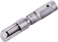 Mitutoyo - 0.01mm Graduation, Mechanical Can Seam Micrometer - Flat Spindle - Industrial Tool & Supply