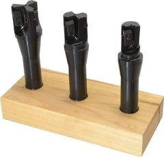 APT - 1 to 1-1/2" Cutting Diam, 3/4" Shank Diam, R8 Shank, Indexable Tridex End Mill Set - EM Carbide Toolholder, Series Tri-Dex - Industrial Tool & Supply