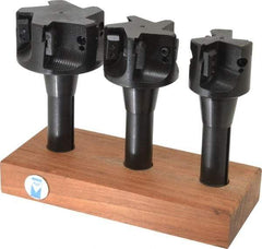 APT - 2 to 3" Cutting Diam, R8 Shank, Indexable Tridex End Mill Set - EM Carbide Toolholder, Series Tri-Dex - Industrial Tool & Supply