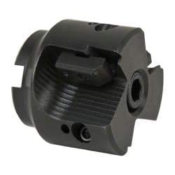 APT - 3 Inserts, 2" Cut Diam, 3/4" Arbor Diam, 1-3/4" Max Depth of Cut, Indexable Square-Shoulder Face Mill - 0/90° Lead Angle, 1-3/4" High, TPC 32..., TPG 32., TPU 32. Insert Compatibility, Series EMS - Industrial Tool & Supply