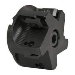 APT - 5 Inserts, 3" Cut Diam, 1" Arbor Diam, 2" Max Depth of Cut, Indexable Square-Shoulder Face Mill - 0/90° Lead Angle, 2" High, TPC 32..., TPG 32., TPU 32. Insert Compatibility, Series EMS - Industrial Tool & Supply