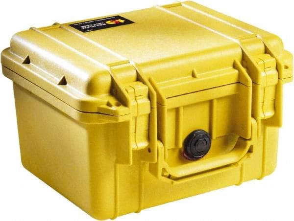 Pelican Products, Inc. - 9-11/16" Wide x 6-7/8" High, Clamshell Hard Case - Yellow, Polyethylene - Industrial Tool & Supply