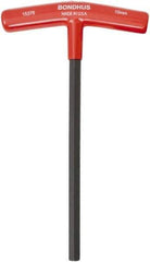 Bondhus - 10mm Hex, T-Handle Cushion Grip, Hex Key - 9" OAL, Protanium High Torque Steel, Metric System of Measurement - Industrial Tool & Supply