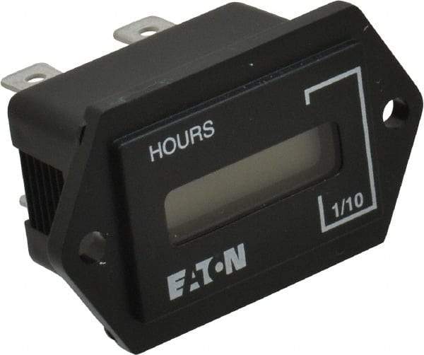 Durant - Supertwist LCD Display Hour Meter - 31.1mm High, 100AC-230AC Voltage, Solid State Hourmeter Rectangular - Industrial Tool & Supply