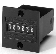 Durant - 6 Digit Wheel Display Counter - 1 Inch High, 24VDC Voltage, Miniature Electric Counters - Industrial Tool & Supply