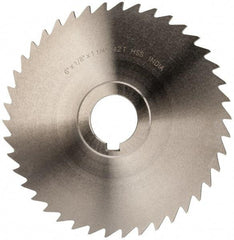 Value Collection - 6" Blade Diam x 1/8" Blade Thickness, 1-1/4" Hole, 42 Teeth, High Speed Steel Side Chip Saw - Straight Tooth, Arbor Connection, Uncoated - Industrial Tool & Supply