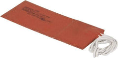 Value Collection - 5" Long x 2" Wide, Rectangular, Silicon Rubber, Standard Heat Blanket - 120 Volt, Adhesive Back, Use with Metal Containers - Industrial Tool & Supply