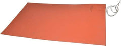 Value Collection - 18" Long x 12" Wide, Rectangular, Silicon Rubber, Standard Heat Blanket - 120 Volt, Adhesive Back, Use with Metal Containers - Industrial Tool & Supply