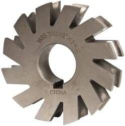 Value Collection - 7/32" Radius, 7/16" Circle Diam, 3" Cutter Diam, 7/16" Cutting Width, Arbor Connection, Concave Radius Cutter - High Speed Steel, Oxide Finish, Form Relieved, 10 Teeth - Industrial Tool & Supply