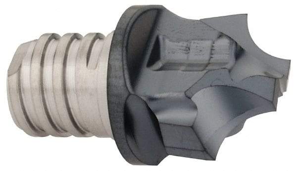 Iscar - MM HR Grade IC908 Carbide Concave Radius Milling Tip Insert - TiAlN Finish, 2 Flutes, 8mm Cutting Diam, 7mm Depth of Cut, 17.4mm Extension, 0.236" Cnr Rad - Industrial Tool & Supply