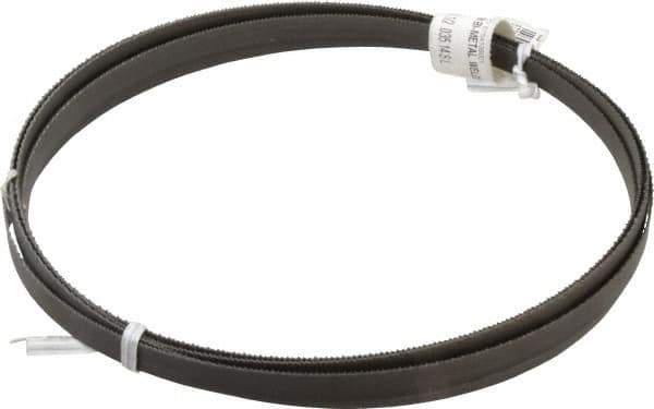 Irwin Blades - 14 TPI, 12' 5" Long x 1/2" Wide x 0.035" Thick, Welded Band Saw Blade - Bi-Metal, Toothed Edge, Wavy Tooth Set - Industrial Tool & Supply