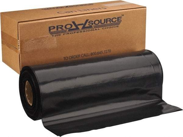 PRO-SOURCE - 56 Gal Capacity, 3 mil Thick, Contractor Trash Bags - Low-Density Polyethylene (LDPE), Perforated, Recycled Content, 43" Wide x 47" High, Black - Industrial Tool & Supply