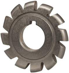 Value Collection - 11/64" Radius, 2-3/4" Diam, 12 Teeth, Arbor Connection, High Speed Steel Convex Radius Cutter - Form Relieved Relief, Bright Finish - Industrial Tool & Supply