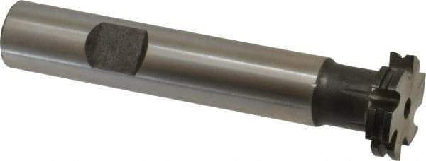 Made in USA - 1/32" Radius, 1/16" Circle Diam, 3/4" Diam x 0.165" Wide Cut, High Speed Steel Concave Radius Cutter - 3" OAL, 1/2" Shank Diam, Shank Connection, Uncoated, Form Relieved, 6 Teeth, Weldon Flat - Industrial Tool & Supply