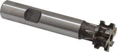 Made in USA - 3/32" Radius, 3/16" Circle Diam, 3/4" Diam x 0.352" Wide Cut, High Speed Steel Concave Radius Cutter - 3" OAL, 1/2" Shank Diam, Shank Connection, Uncoated, Form Relieved, 6 Teeth, Weldon Flat - Industrial Tool & Supply