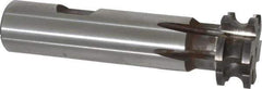 Made in USA - 1/8" Radius, 1/4" Circle Diam, 1" Cutter Diam, 0.447" Cutting Width, Shank Connection, Concave Radius Cutter - 3/4" Shank Diam, 3-1/2" OAL, High Speed Steel, Uncoated, Form Relieved, 6 Teeth, Weldon Flat - Industrial Tool & Supply