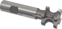 Made in USA - 5/16" Radius, 5/8" Circle Diam, 1-1/4" Diam x 1.01" Wide Cut, High Speed Steel Concave Radius Cutter - 4" OAL, 3/4" Shank Diam, Shank Connection, Uncoated, Form Relieved, 4 Teeth, Weldon Flat - Industrial Tool & Supply