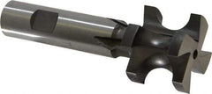 Made in USA - 3/8" Radius, 3/4" Circle Diam, 1-1/2" Diam x 1.197" Wide Cut, High Speed Steel Concave Radius Cutter - 4" OAL, 3/4" Shank Diam, Shank Connection, Uncoated, Form Relieved, 4 Teeth, Weldon Flat - Industrial Tool & Supply