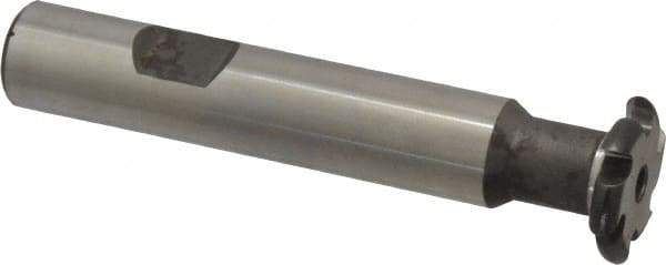 Made in USA - 1/16" Radius, 1/8" Circle Diam, 3/4" Cutter Diam, Shank Connection, Convex Radius Cutter - 1/2" Shank Diam, 3" OAL, High Speed Steel, Uncoated, Form Relieved, 6 Teeth, Weldon Flat - Industrial Tool & Supply