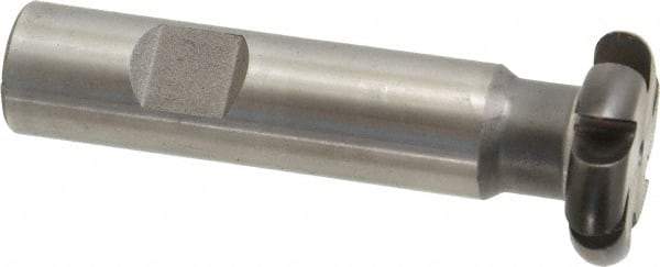 Made in USA - 5/32" Radius, 5/16" Circle Diam, 1-5/16" Cutter Diam, Shank Connection, Convex Radius Cutter - 3/4" Shank Diam, 3-1/2" OAL, High Speed Steel, Uncoated, Form Relieved, 6 Teeth, Weldon Flat - Industrial Tool & Supply