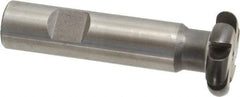 Made in USA - 5/32" Radius, 5/16" Circle Diam, 1-5/16" Cutter Diam, Shank Connection, Convex Radius Cutter - 3/4" Shank Diam, 3-1/2" OAL, High Speed Steel, Uncoated, Form Relieved, 6 Teeth, Weldon Flat - Industrial Tool & Supply