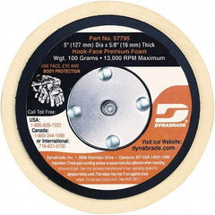 Dynabrade - 5" Diam Disc Backing Nonvacuum Replacement Pad - Soft Density, 13,000 RPM - Industrial Tool & Supply