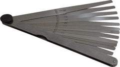 Starrett - 13 Piece, 0.03 to 0.5mm Tapered Feeler Gage Set - 152mm Long x 7 to 12.7mm Wide (Tapered), Tempered Steel - Industrial Tool & Supply