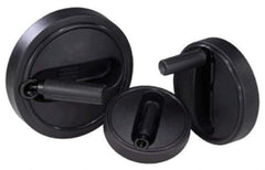 KIPP - 4.9" Diam, Thermoplastic Handwheel with Handle - 1.4" Hub Diam - Industrial Tool & Supply
