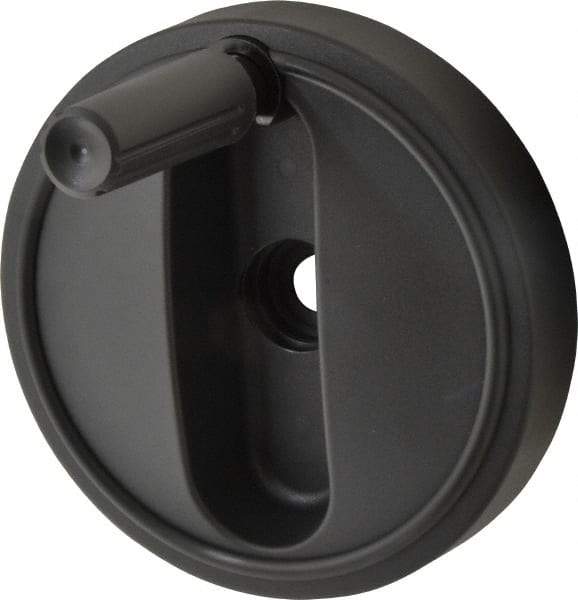 KIPP - 6.3" Diam, Thermoplastic Handwheel with Handle - 1.8" Hub Diam - Industrial Tool & Supply