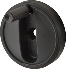 KIPP - 6.3" Diam, Thermoplastic Handwheel with Handle - 1.8" Hub Diam - Industrial Tool & Supply