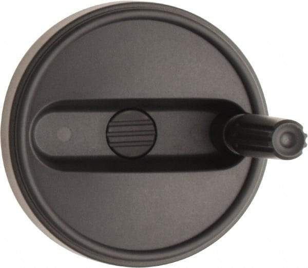 KIPP - 3.9" Diam, Thermoplastic Handwheel with Handle - 1.1" Hub Diam - Industrial Tool & Supply