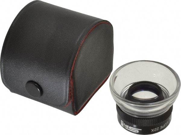 SPI - 22x Magnification, Singlet Lens Plastic Loupe - 1 Lens - Industrial Tool & Supply