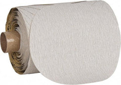 Superior Abrasives - 5" Diam, 120 Grit Aluminum Oxide Adhesive PSA Disc - Fine, Gold, Paper Backing, Flexible - Industrial Tool & Supply