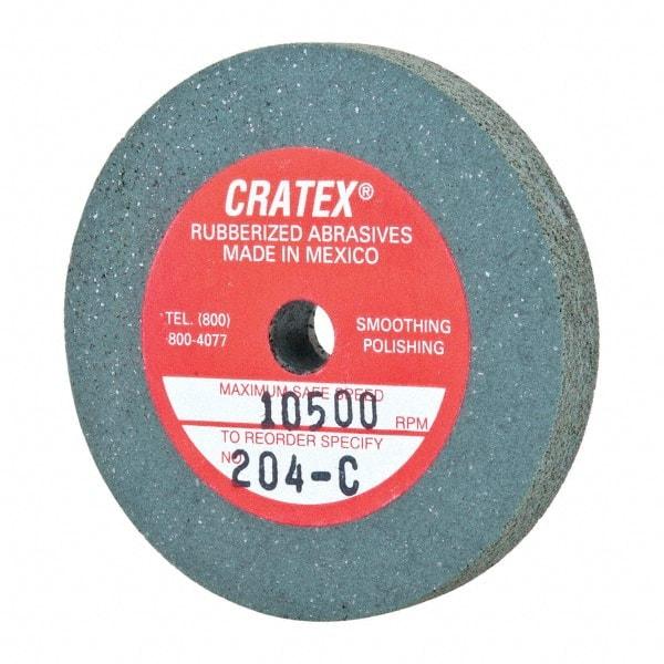 Cratex - 2" Diam x 1/4" Hole x 1/4" Thick, Surface Grinding Wheel - Silicon Carbide, Coarse Grade, 10,500 Max RPM, Rubber Bond, No Recess - Industrial Tool & Supply