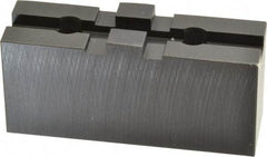 Bison - 8" Chuck Capacity, Tongue & Groove Attachment, Square Soft Lathe Chuck Jaw - 1 Jaw, Steel, 1-3/4" Btw Mount Hole Ctrs, 3-1/2" Long x 1-1/16" Wide x 1.713" High, 5/16" Groove - Industrial Tool & Supply