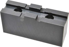 Bison - 10" Chuck Capacity, Tongue & Groove Attachment, Square Soft Lathe Chuck Jaw - 1 Jaw, Steel, 2-1/8" Btw Mount Hole Ctrs, 4-3/16" Long x 1-9/32" Wide x 2.028" High, 1/2" Groove - Industrial Tool & Supply