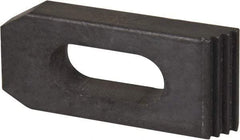 Value Collection - 1/2" Stud, Heat Treated Steel, Plain Strap Clamp - 1.26" Travel, 2-1/2" OAL x 1-1/8" Wide x 1/2" High, Black Oxide Finish, Tapered Nose - Industrial Tool & Supply