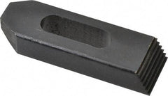 Value Collection - 1/2" Stud, Heat Treated Steel, Plain Strap Clamp - 1-1/2" Travel, 4" OAL x 1-1/4" Wide x 3/4" High, Black Oxide Finish, Tapered Nose - Industrial Tool & Supply