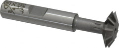Interstate - 3/4° 3/4" Cut Diam, 3/16" Cut Width, 3/8" Shank, High Speed Steel Double-Angle Cutter - Industrial Tool & Supply