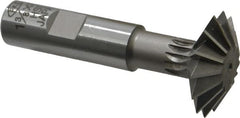 Interstate - 1-3/8° 1-3/8" Cut Diam, 7/16" Cut Width, 5/8" Shank, High Speed Steel Double-Angle Cutter - Industrial Tool & Supply