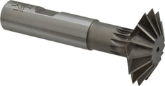 Interstate - 1-1/2° 1-1/2" Cut Diam, 1/2" Cut Width, 5/8" Shank, Cobalt Double-Angle Cutter - Industrial Tool & Supply